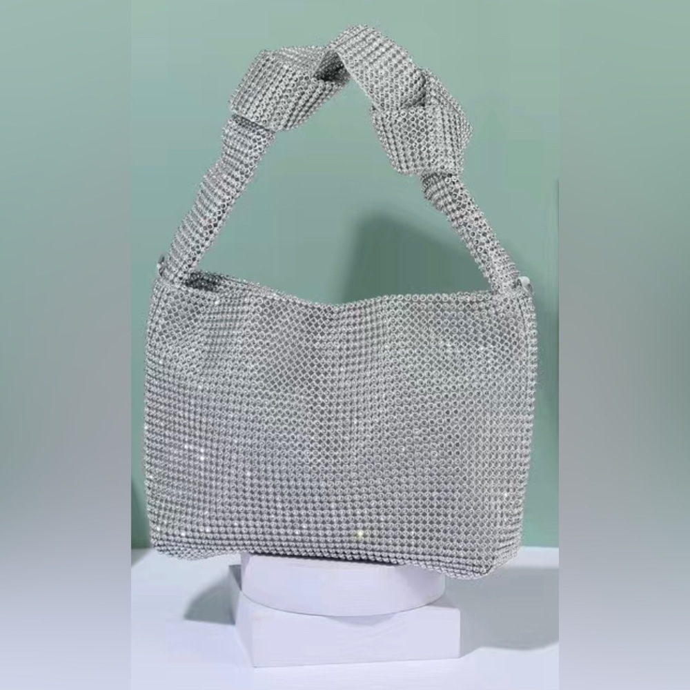 Silver Rhinestone Mini Bag